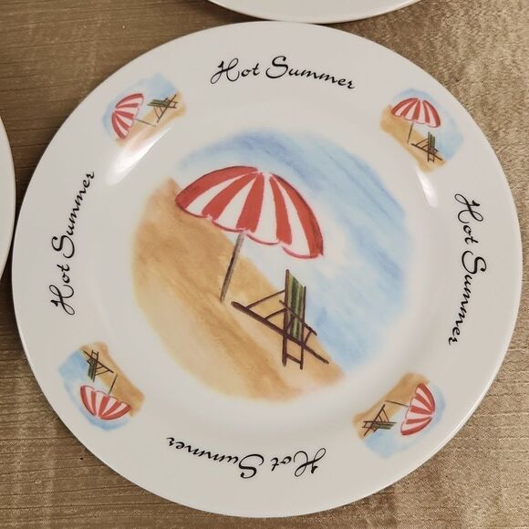 Trisa Melamine Hot Summer Plate Set of 4 10" - Picture 5 of 12